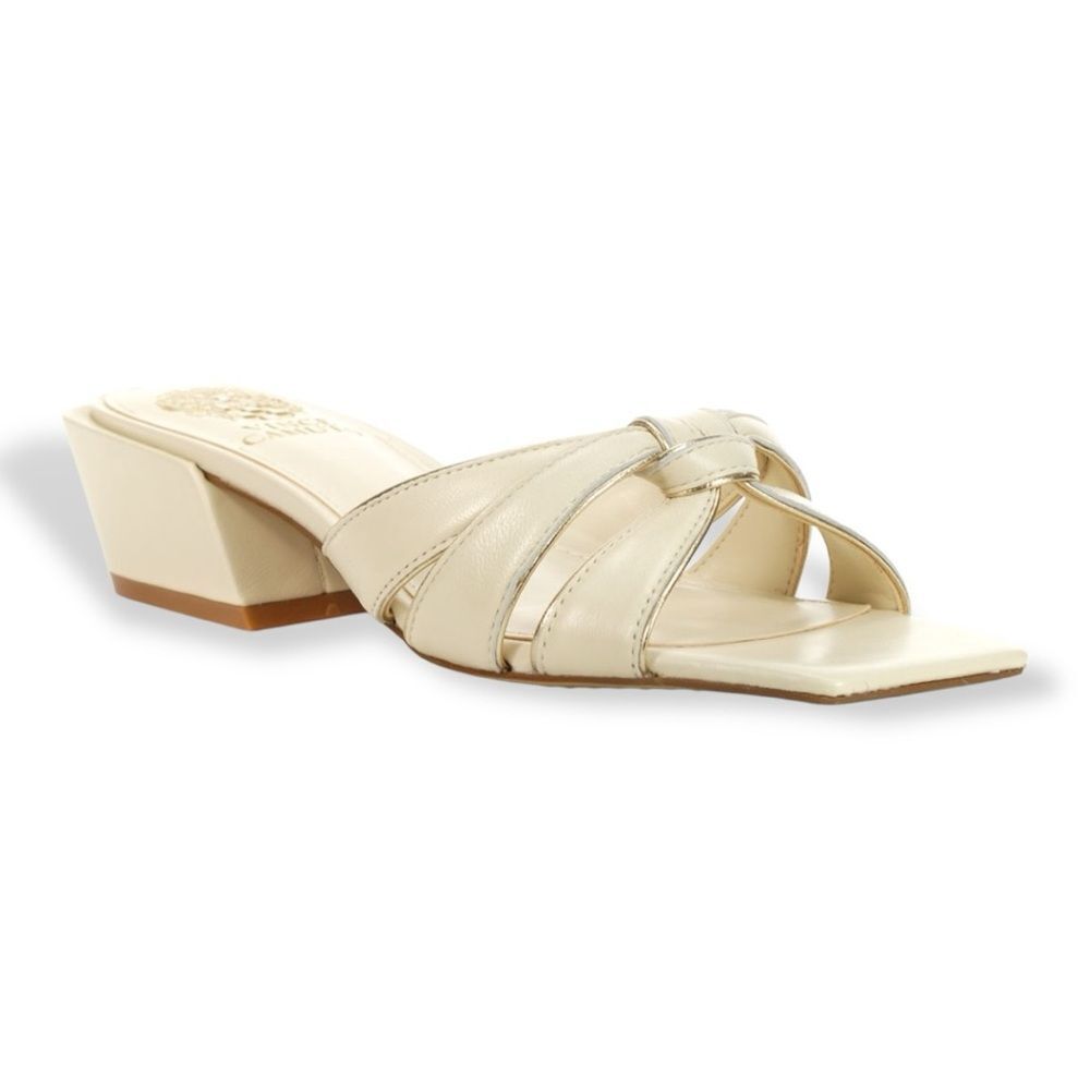 VINCE CAMUTO Selaries Leather Slide Sandal in Warm Vanilla 9.5 NEW - Picture 16 of 16